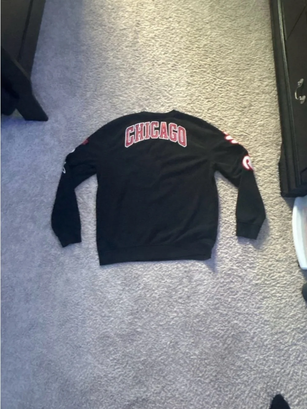 Chicago Bulls NBA Logo Graphic Long Sleeve Crewneck Sweatshirt